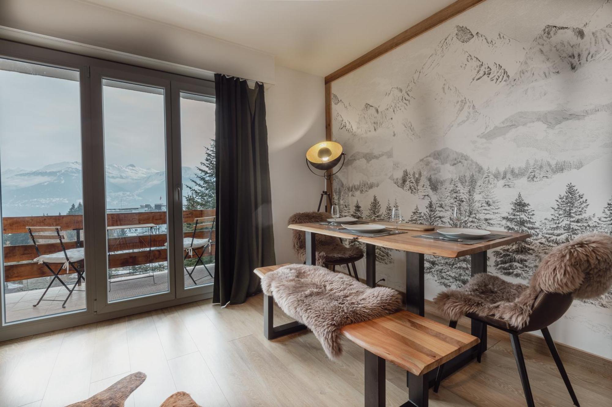 Magnifique Appartement Avec Vue Sur Les Montagnes Crans-Montana Exterior photo